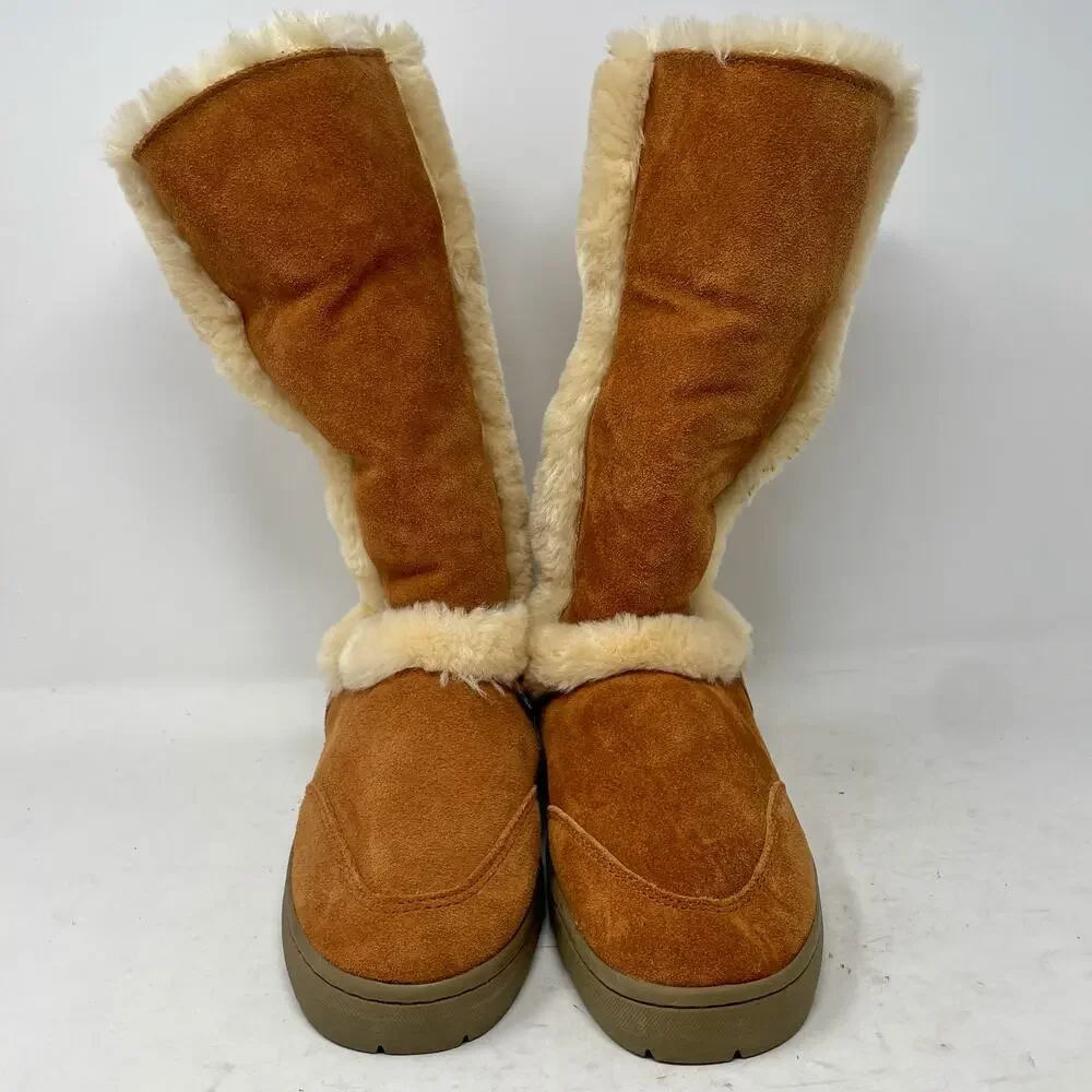 Style & Co Faux Suede Fleece Boots Youth Kids Size 7 Witty